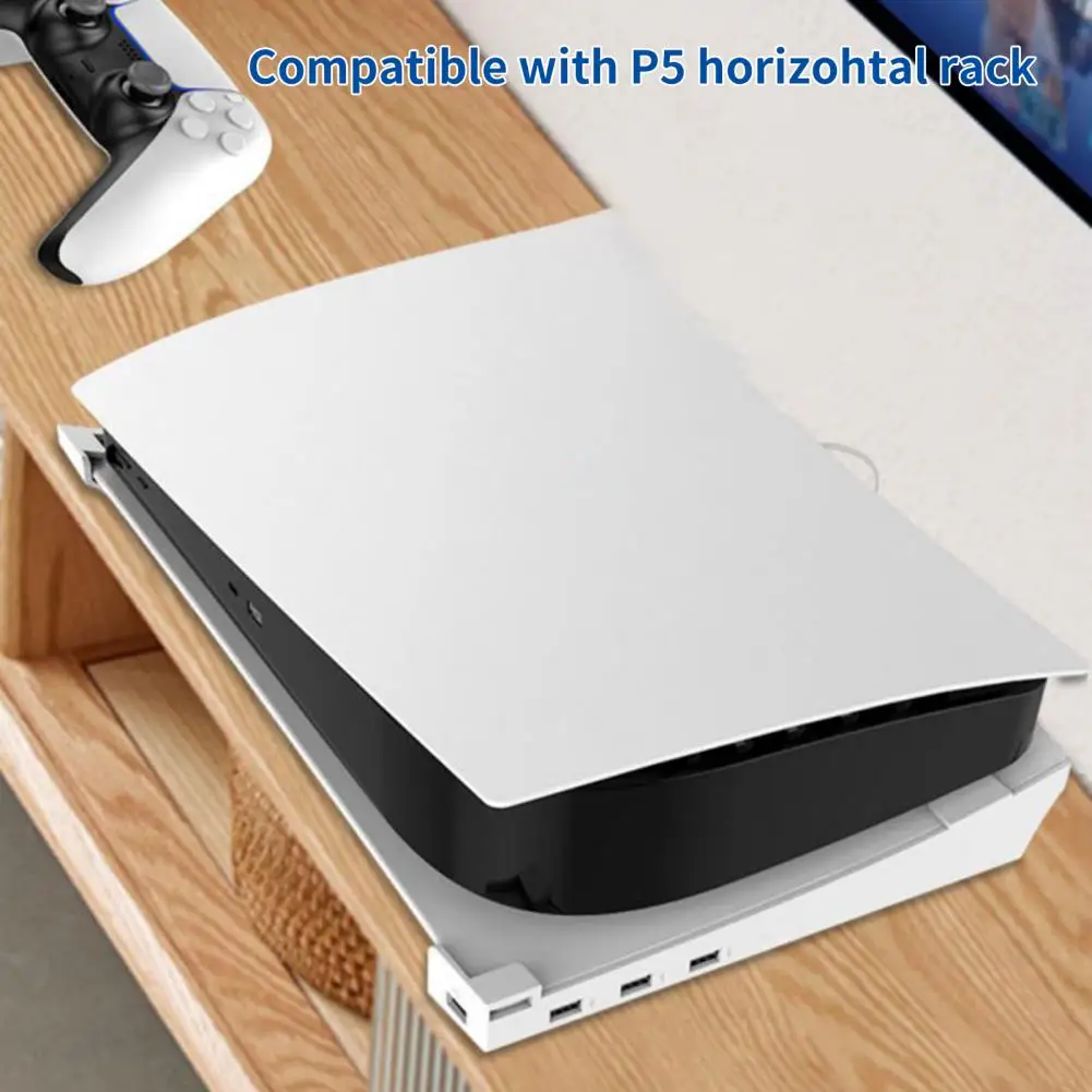 Stojak do gier rozpraszający ciepło wytrzymały lekki, poziomy wspornik podstawy konsoli do gier, który pozwala zaoszczędzić miejsce