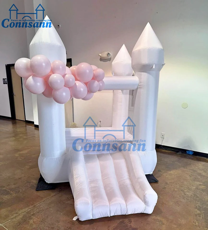 Connsann Inflatable White Bounce House for Kids  9FT x 7FT x 6FT  Perfect Fun for Birthday Parties and Outdoor Events