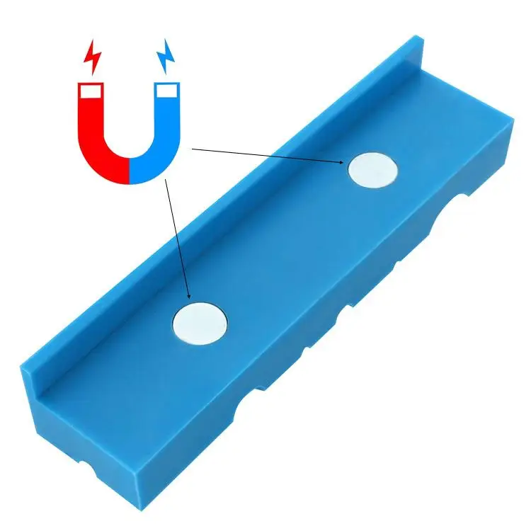 5.5in Vise Jaws Milling Vise Jaw Clamps with Magnetic Nylon Vise Pad Tools for Gripping Mechanical Pipe Fittings