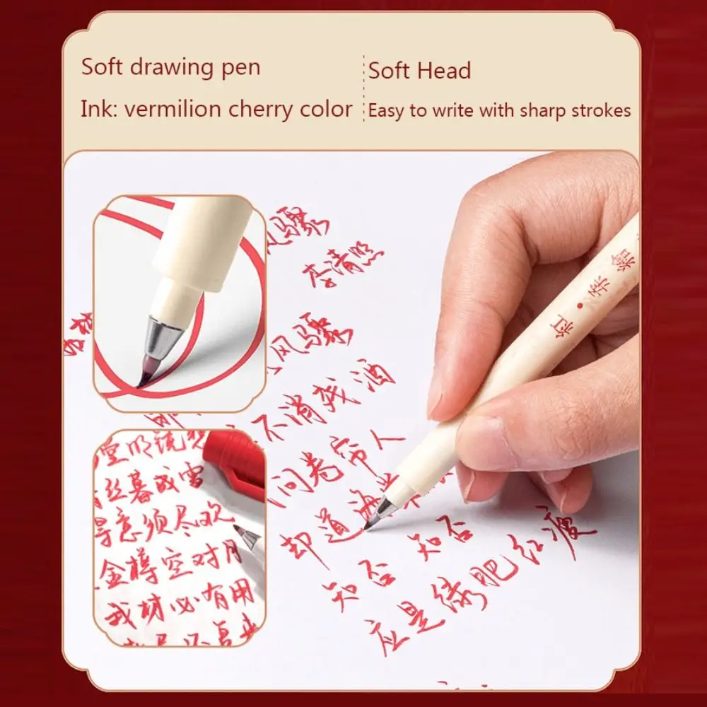 Stationery Red Ink Red Gel Pen Quick Dry Portable Red Ink Pens Smooth Writing Neutral Pen School/Office
