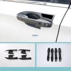 Car Styling Protector Decoration Accessories For Mitsubishi Outlander 2023 + Door Handle Frame Gate Bowl Cover Trim With logo