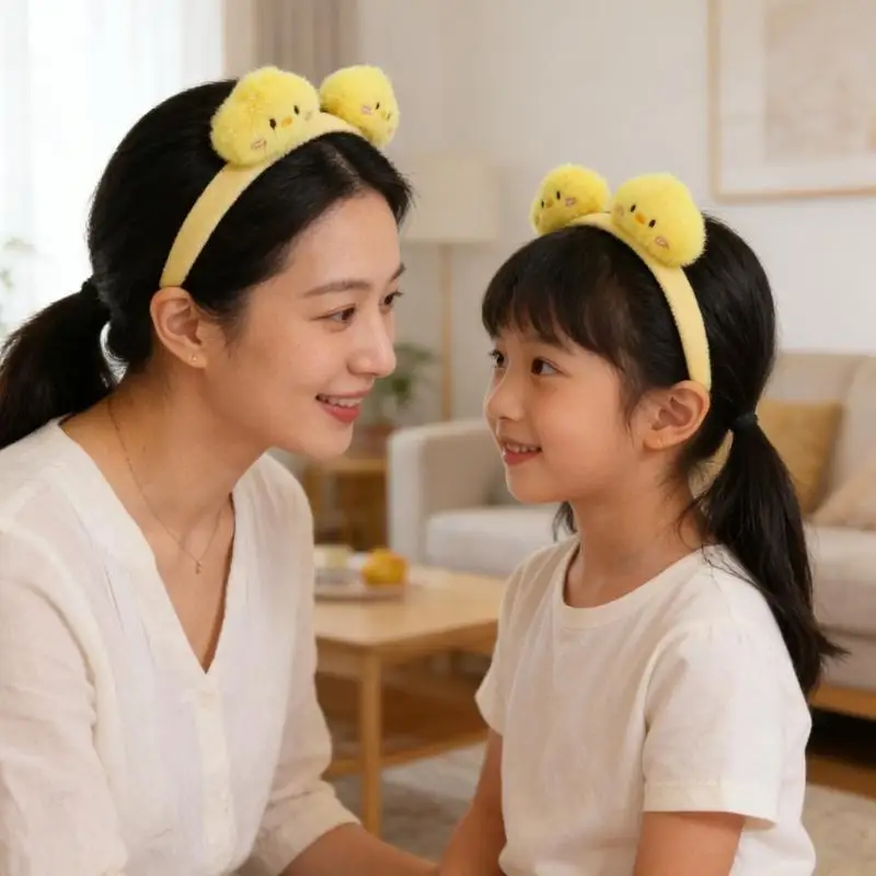 

31BF Cartoon Chicken Hairband Breathable Fabric Headwear For Kids Outfits