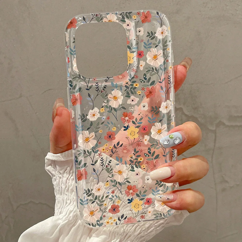 

Case For Samsung S24 S23 S22 Ultra Plus S21 FE Colorful Floral Pattern Phone Cover For Galaxy A15 A35 A55 A34 A54 A33 A53 Cases