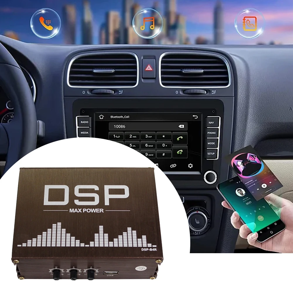 

4x50W Car DSP Digital Audio Processor DSP Car Power Amplifier Audio Digital Sound Processor Car Accessories