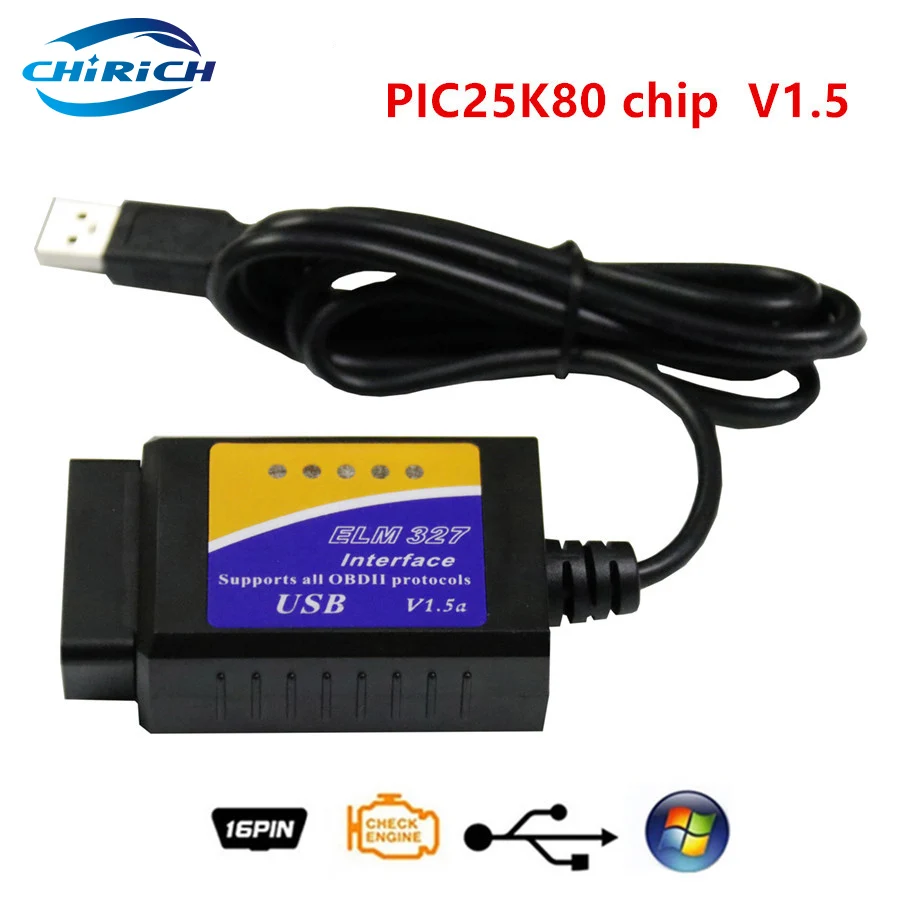 ELM327 V04HU USB V1.5 Scan interface PIC18F25K80 OBDII Auto Code Reader OBD2 Car Diagnostic Tool ELM 327 interface