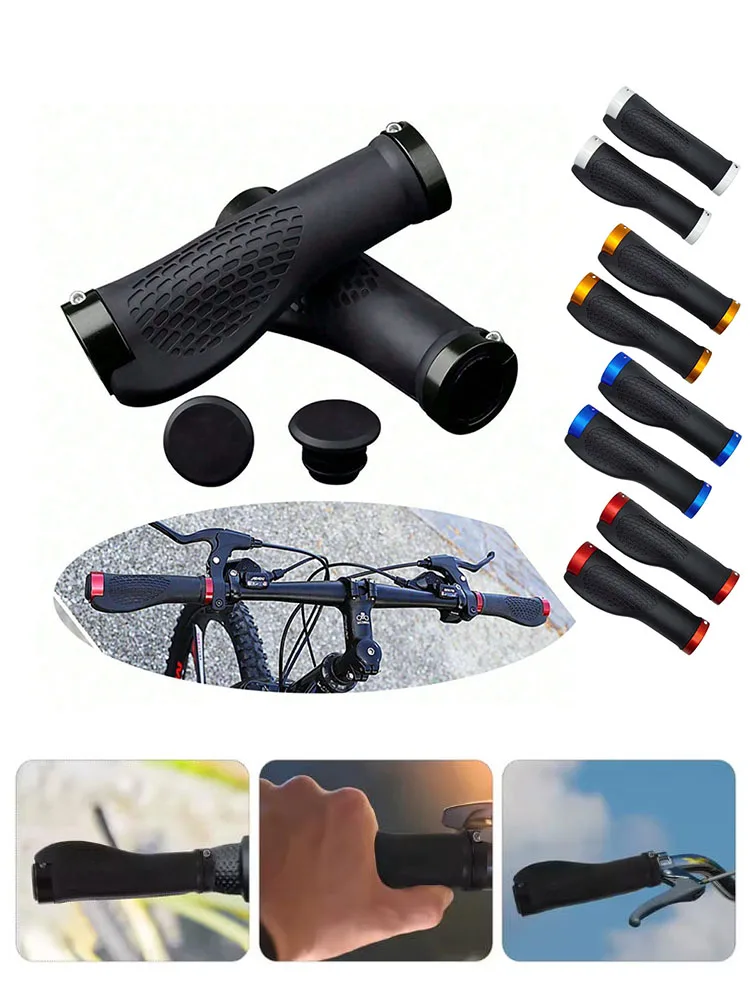 AliExpress pinmoap PINMOAP 2PCS Bicycle Handlebar Cover High-Quality Shock-Absorbing Rubber Meatball Anti Slip Lockable Handle Handlebar Cover