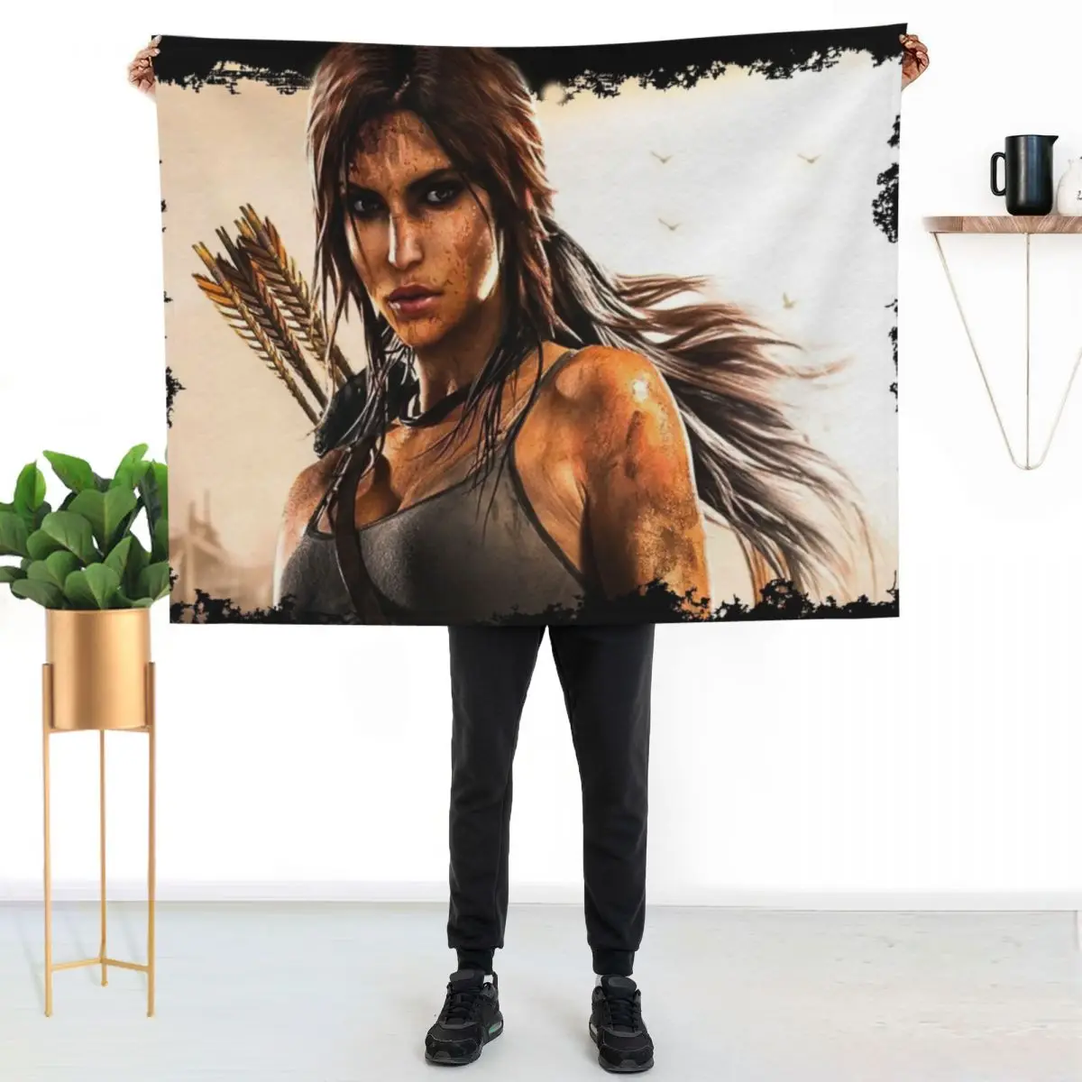 Lara Croft Tomb Raider II 8K Throw Blanket Machine Washable Soft Warm Blanket