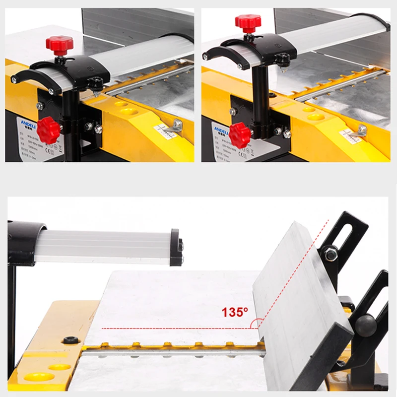 Power Benchtop Planer, 1800W Wood Planer, 580*155mm Worktable Thickness Planer for both Hard & Soft Wood Planing & Thicknessing