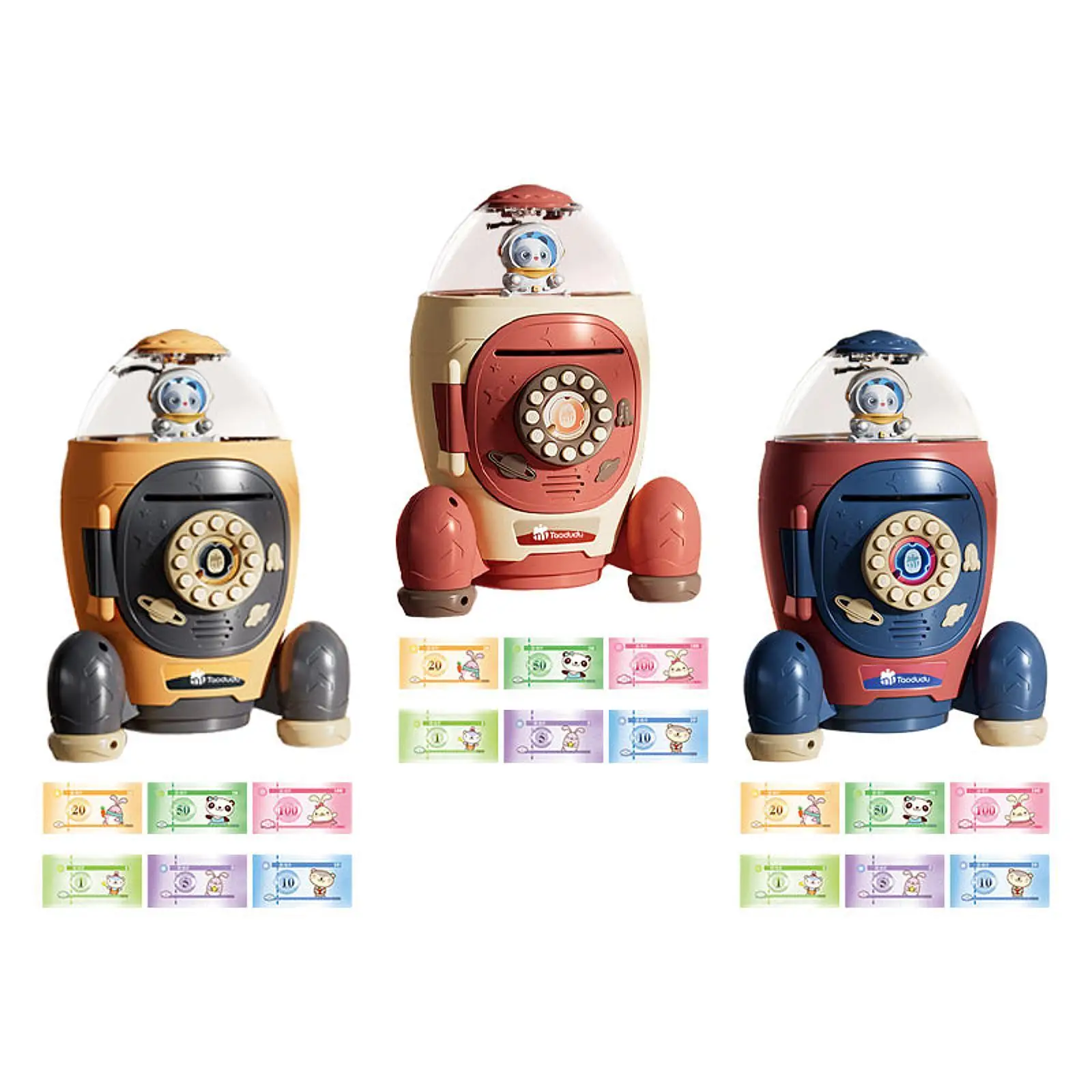 Petit ATM pour enfants avec mot de passe et empreintes digitales, éducatif pour cadeau filles et garçons