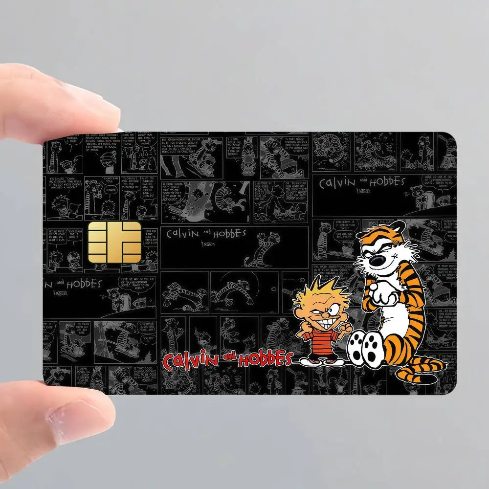 Tiger C-Calvin Comic Credit Card Skin Sticker Cover Decal Wrap Debit Card Stickers Durable Removable