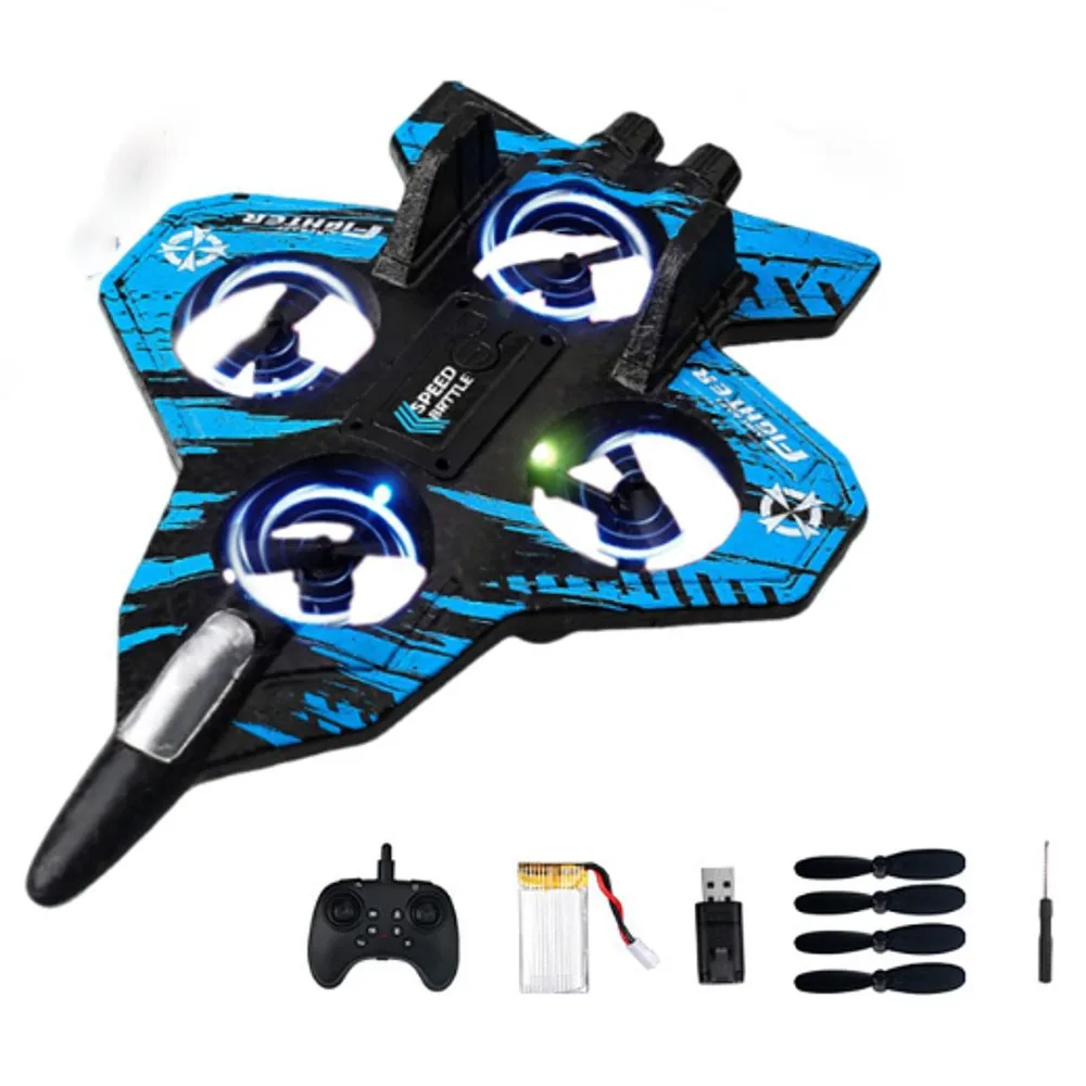 

EPP Foam Remote Control Foam Fighter Gravity Sensing RC Drones Four Motor Helicopter Toy 2.4G Stunt with Light