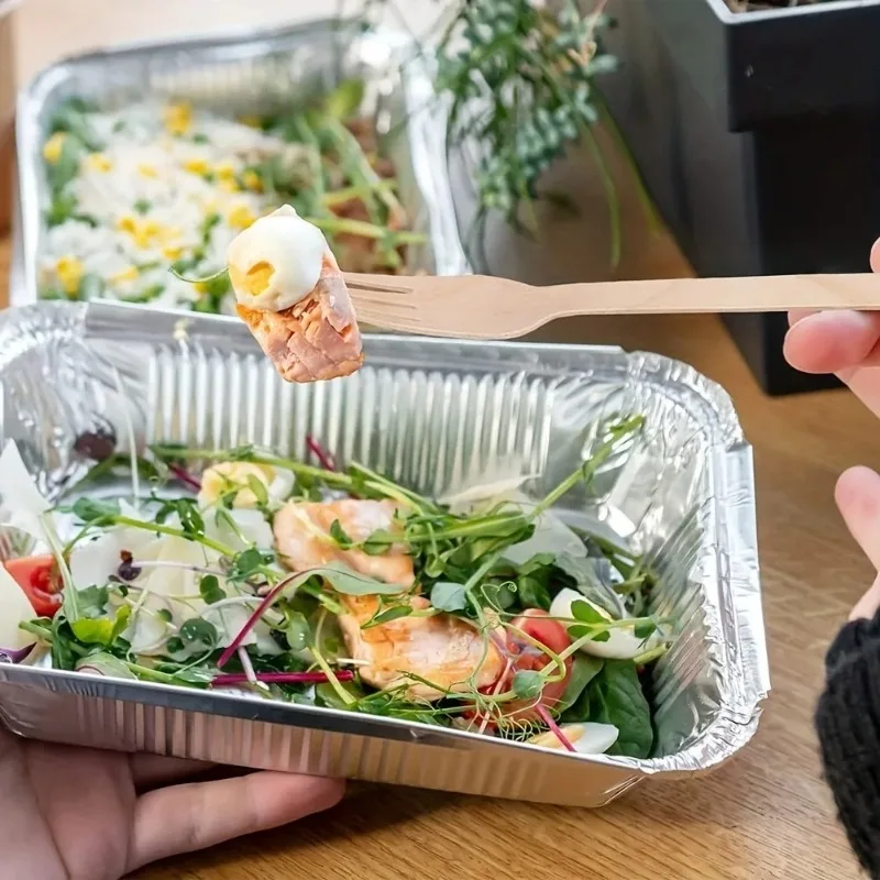 50PCS Disposable Forks Kitchen Restaurant Portable Disposable Forks Banquet Picnic Wedding Camping Picnic Salad Fruits14cm