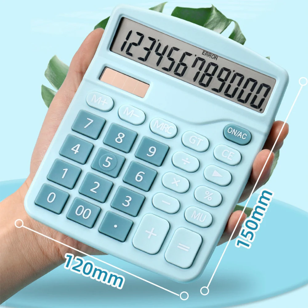 1 Stuks Zonne-Wetenschappelijke Rekenmachine Desktop Financiële Kantoor Computer Calculators Grote Display Kantoor Rekenmachines Schattige Rekenmachine