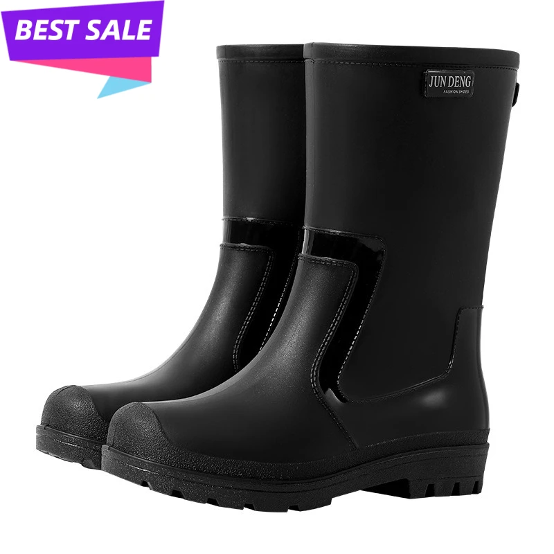 

Women's Rain Boots Multi-Color Kitchen Waterproof Anti-Slip Rain Shoes Commuting Warm Water Shoes for Rainy Season Low Heel