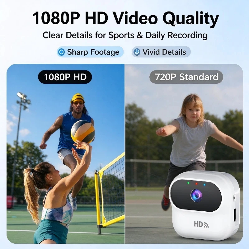 1080P Magnetic Pocket WiFi Camera Action Camera Motion Detection Cam Hands Free Head Record Camera For Cycling Vlog Monitoring