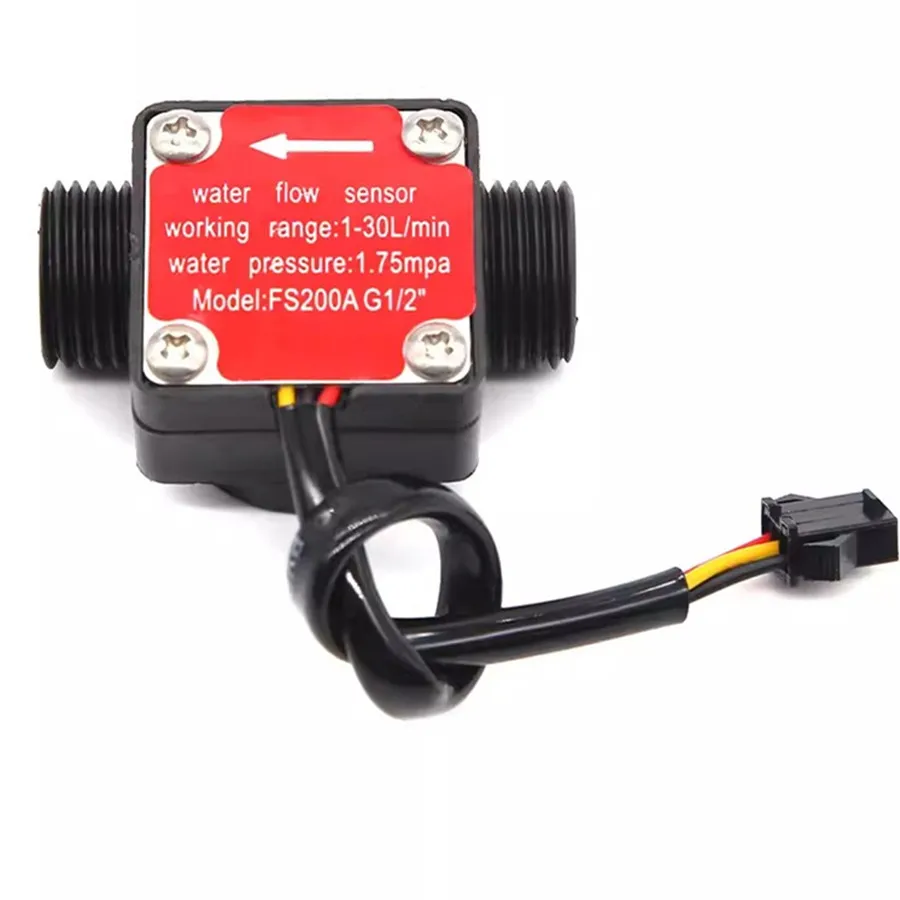 Water Fuel Flow Meter Sensor Counter Hall Flowmeter Pool Float Switch for Water Heater Credit Card Machine G1/2 1-30L/min