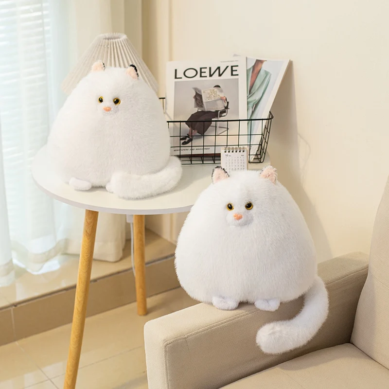 

White Persian Cat Soft Stuffed Plush Toys Cute Animal Cat Plushies Doll Sofa Pillow Hugging Cushion Kids Gifts Pet Kitten