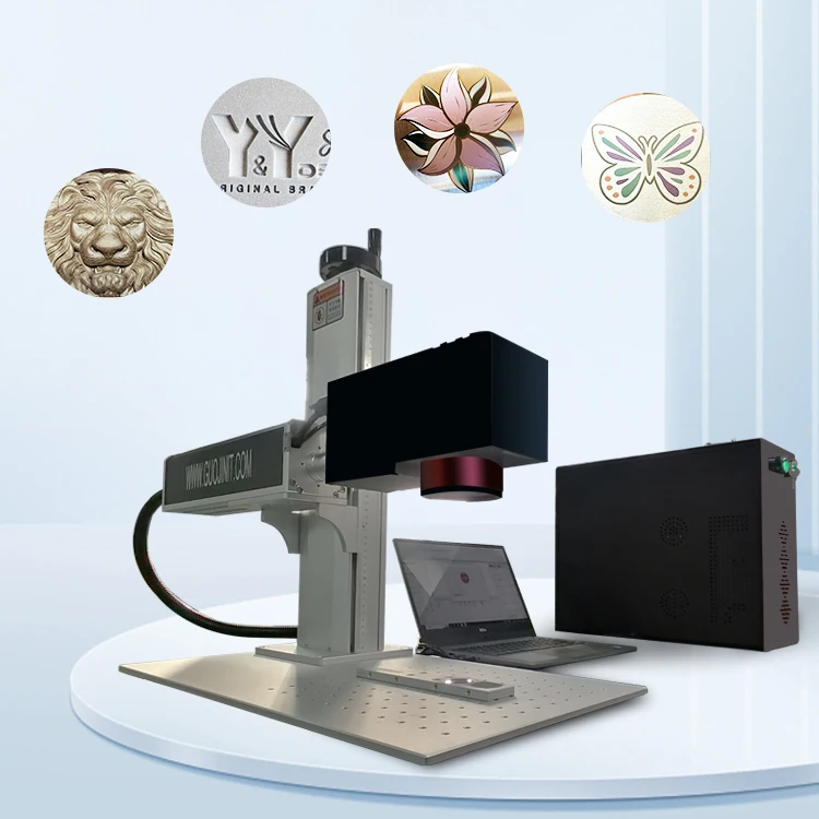 

3D JPT MOPA 100w Fiber Marking Machine with Rotary for Metal Jewelry Ring Silver Gold Aluminium