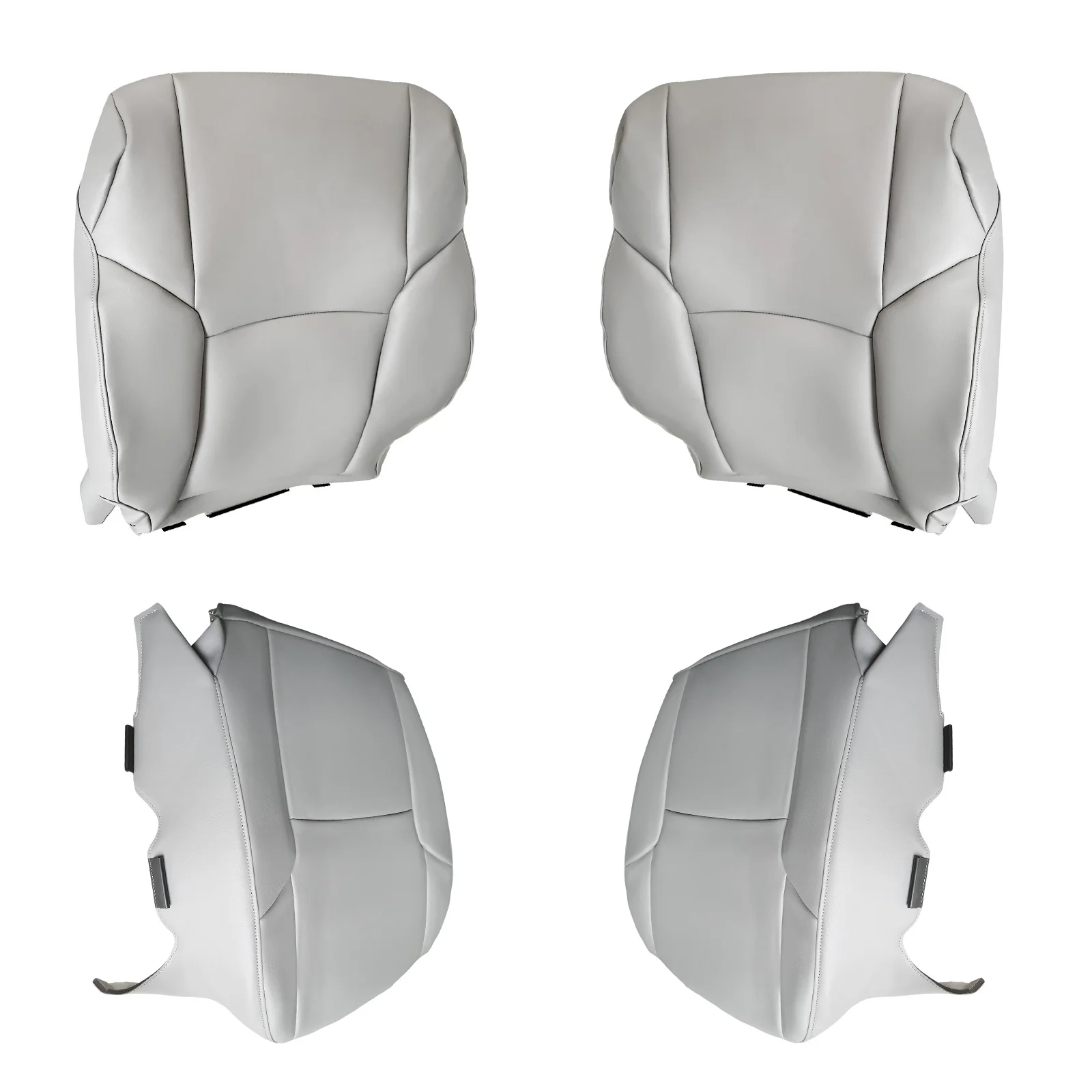 Gray Driver & Passenger Leather Seat Cover For Toyota 4Runner Limited 2003-2009