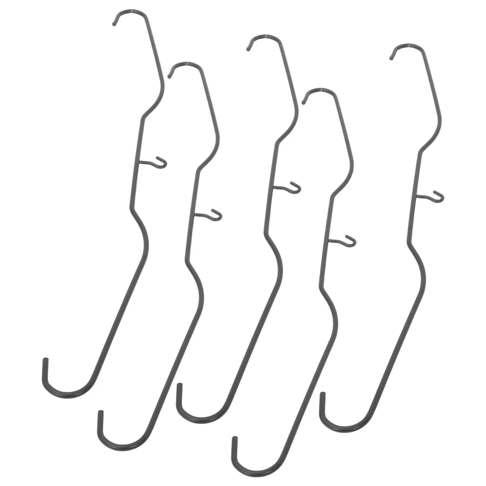 5pcs Iron Wire Clothes Hangers  Metal Clothes Hooks No Mark Shirts Jersey Display Racks Wide Shoulder Garment Hanging Rack