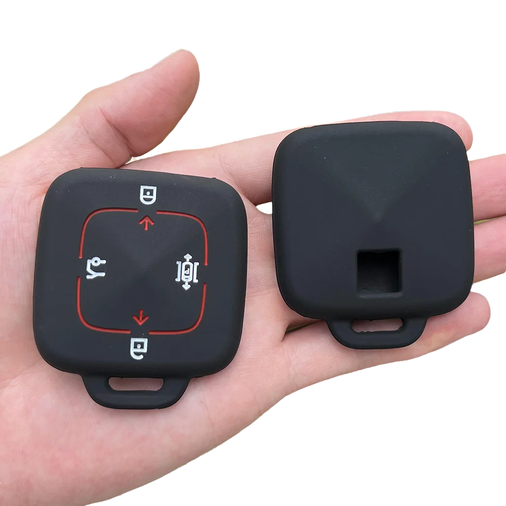 Silicone Car key protector cover keychain accessories for ZEEKR 001 keyless entry 4buttons remote rubber holder case shell set