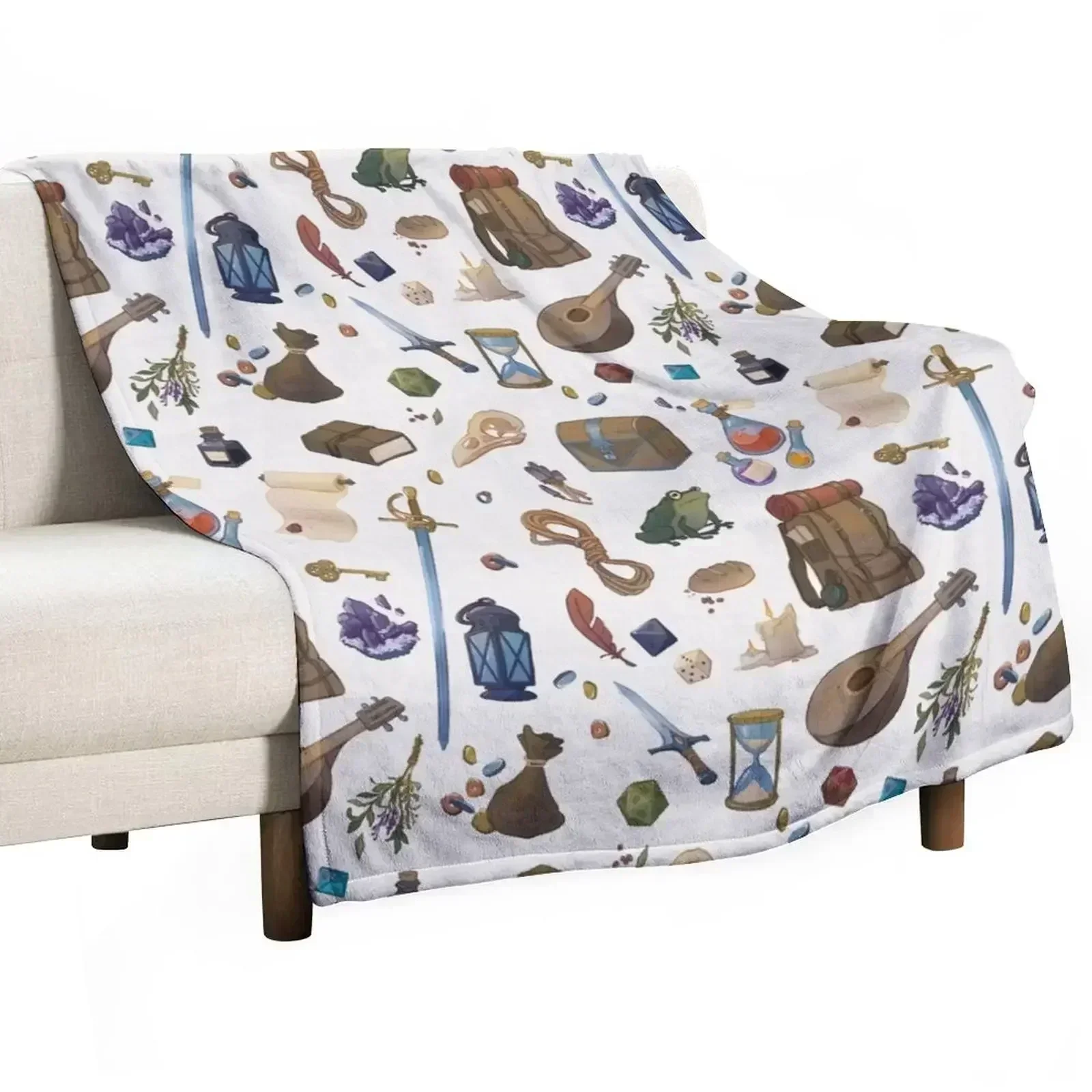 Fantasy Inventory Throw Blanket Winter beds cosplay anime for babies Heavy Blankets Sofas Of Decoration Softest Blankets