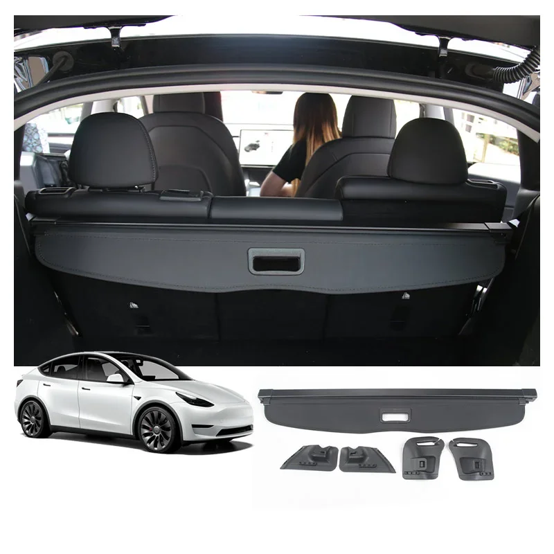 Rear Trunk Security Car Sun Shade Trunk Shutter Retractable Cargo Cover Zubehor For Tesla Model Y