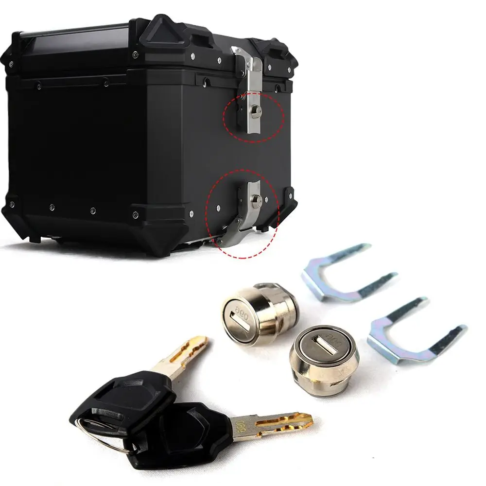 With 2 Keys Motorcycle Top Box Lock Cylinder Kit Aluminum Alloy Weather Proof Motorcycle Luggage Trunk Key Lock Anti Wear