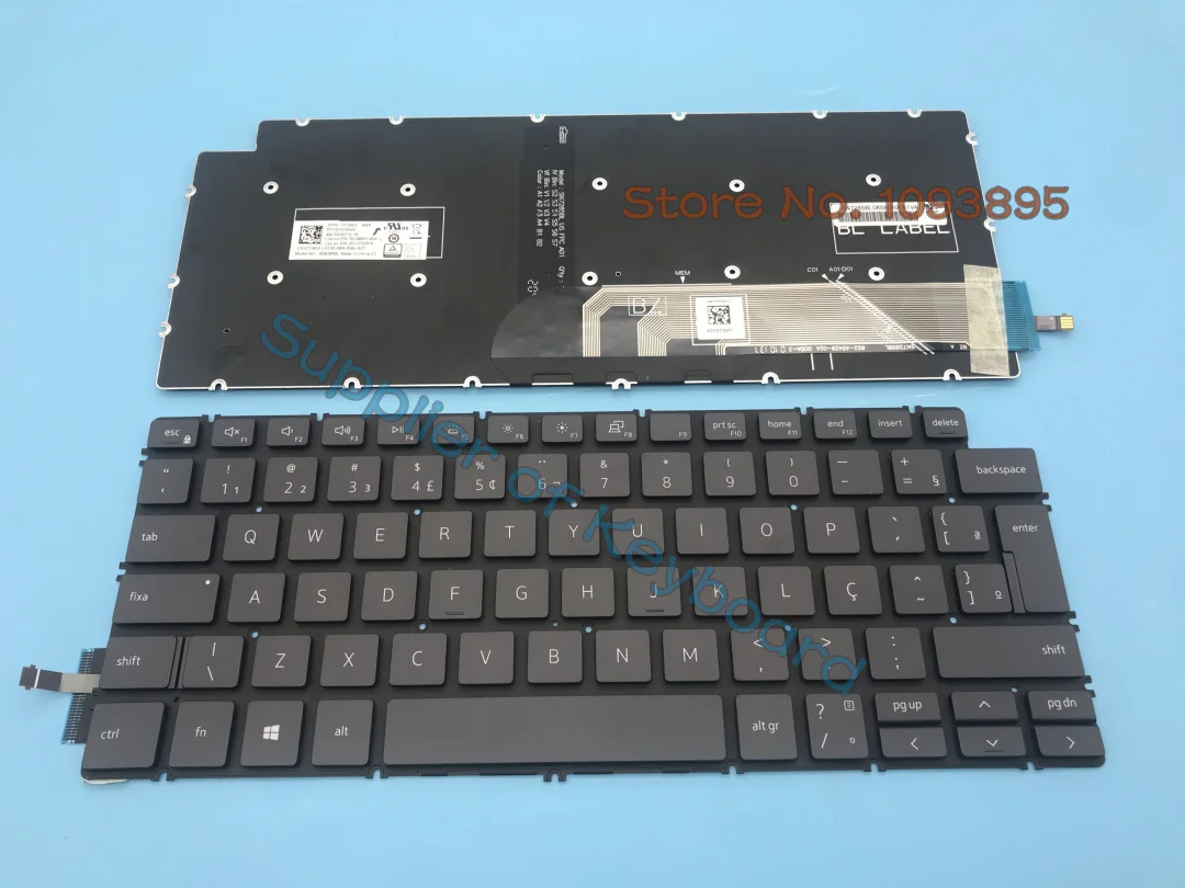 New For Dell Latitude 3301 3410 E3301 P114G P120G Laptop Latin Spanish/Brazilian Portuguese Keyboard Black/Silver Backlit