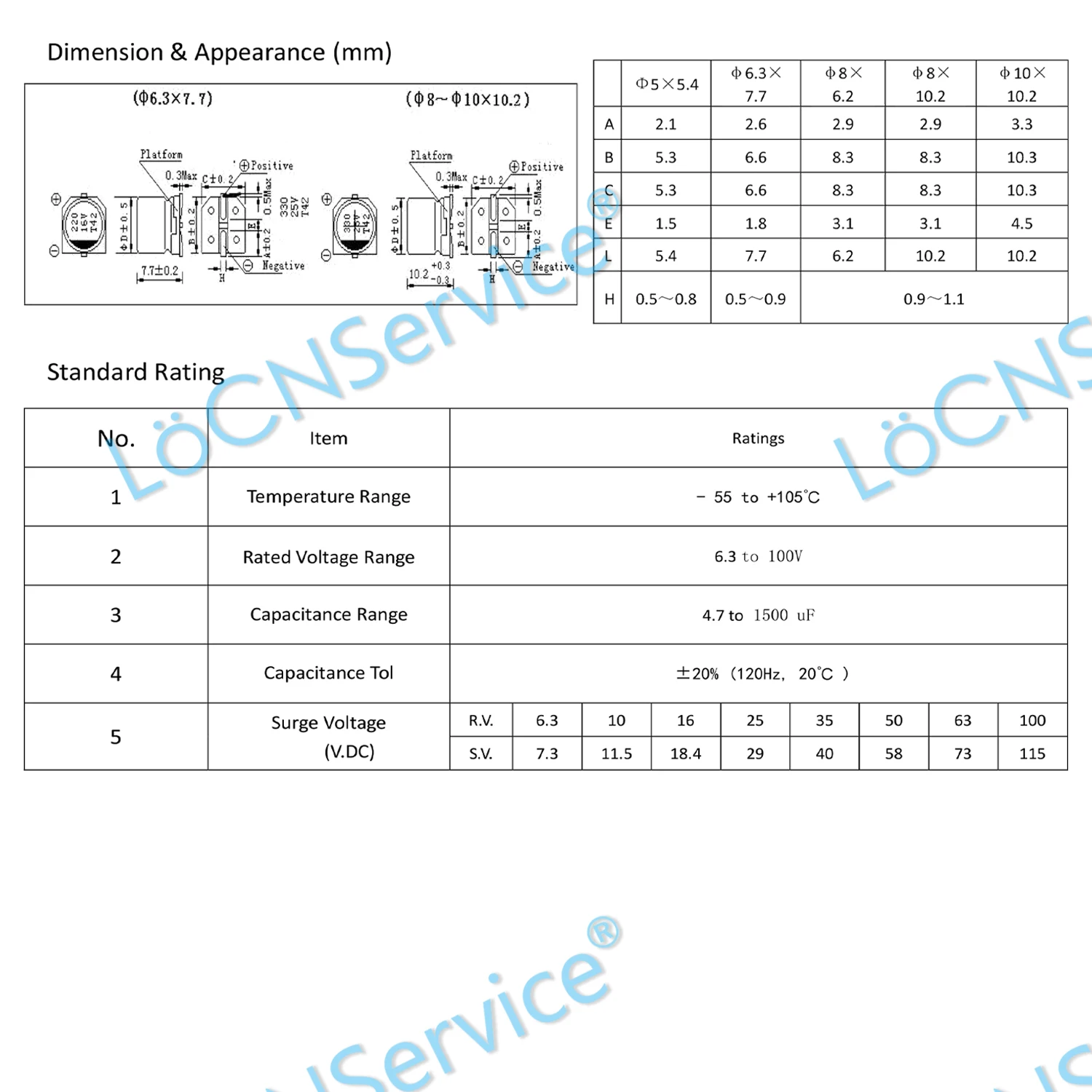 1000PCS Aluminum Electrolytic Capacitor SMD 5*5 4.7UF 10UF 22UF 33UF 47UF 100UF 10V 16V 25V 35V 50V VT VRT RVT 5x5 High Quality