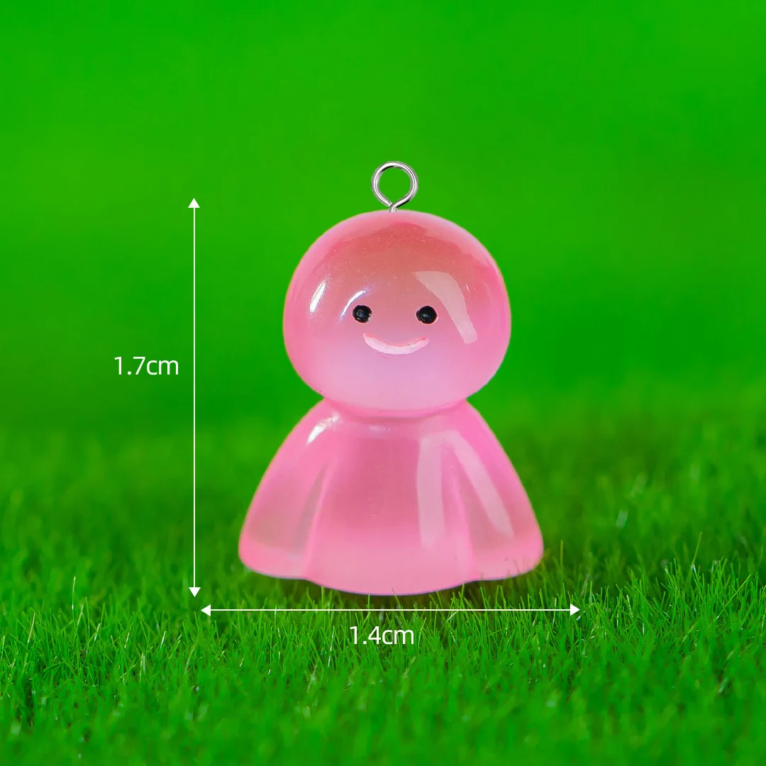 10pcs Kawaii Luminous Snowman Doll Christmas Charms Colorful Resin Pendant For Earring Keychain Diy Cute Jewelry Make