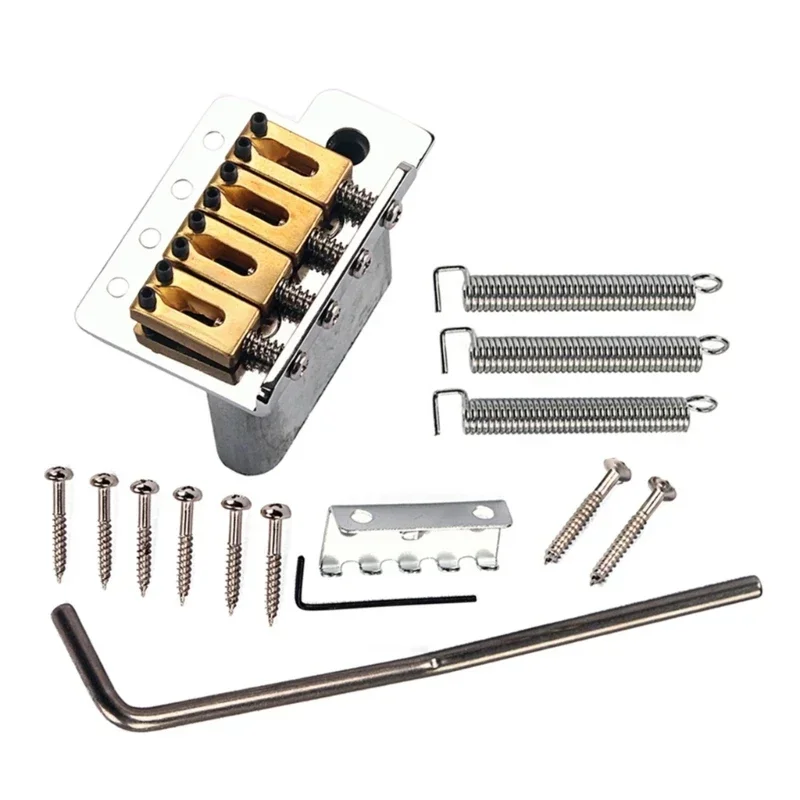 

Electric Guitar Tremolo Bridge Set 4 Strings Cigar Box with Mounting Screws Essential Guitar Parts for Instrument Repair And Mod