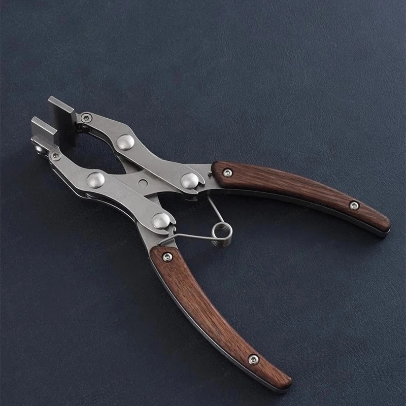 Nattools Handmade DIY Artisan Leather Craft Tools Leather Flat Pliers Stainless Steel Professional Double Pliers