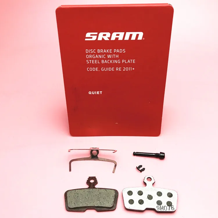 SRAM disc brake pads organic with steel backing plate  CODE, GUIDE RE 2011+ QUIET LIGHTWEIGHT