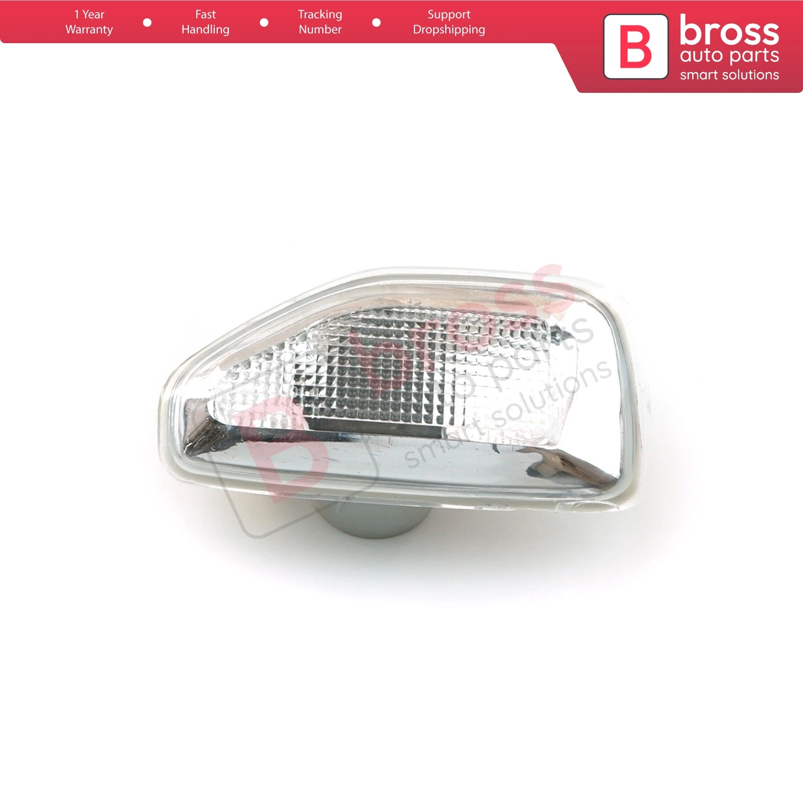 

Bross Auto Parts BSP743 White Side Indicator Repeater Lamp 261601801R Right for Dacia Sandero MK2 Sandero Stepway MK2 Logan MK2