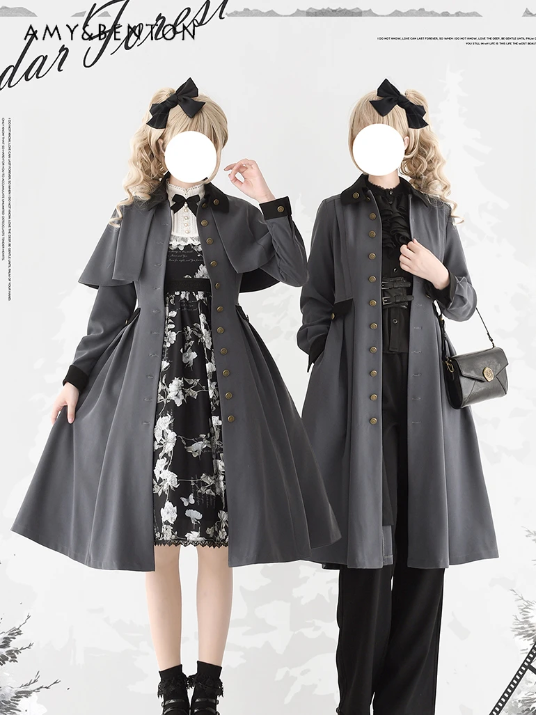Elegant Graceful Retro Patchwork Shawl Slim Midi-calf Dress for Women Spring Autumn New Daily Classical Style Lolita Dresses