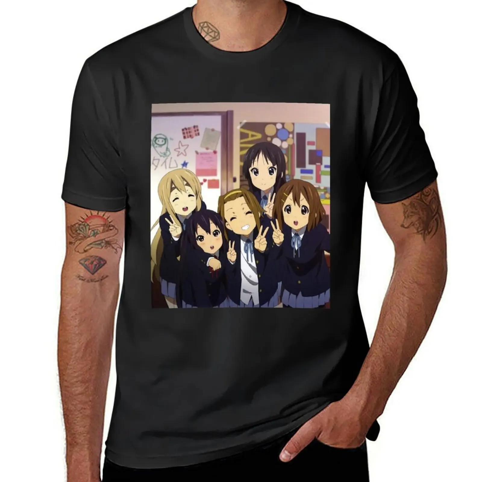 K-on! Girls T-Shirt blanks customizeds plain Men's t shirts