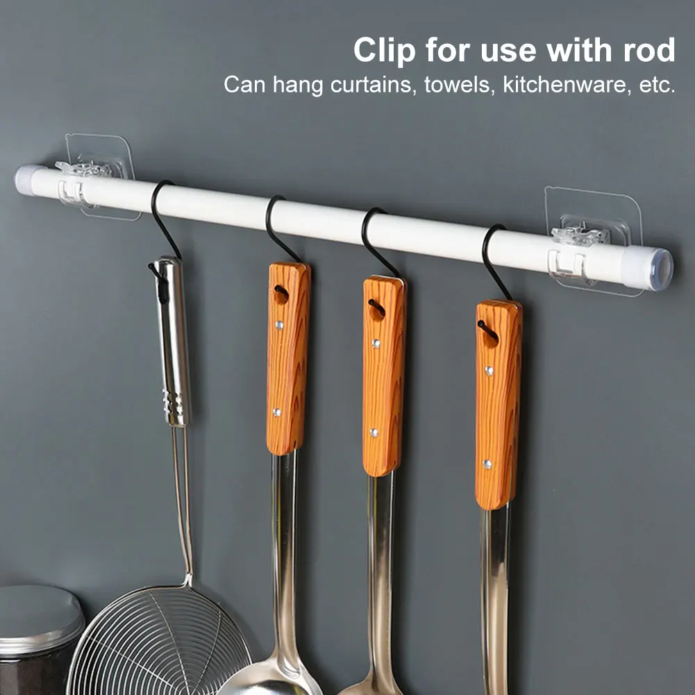 Crochets Adhésifs pour Rideaux, Étanches, Utilitaires, Réglables, Multifonctions, pour HOKitchen, 2 Pièces