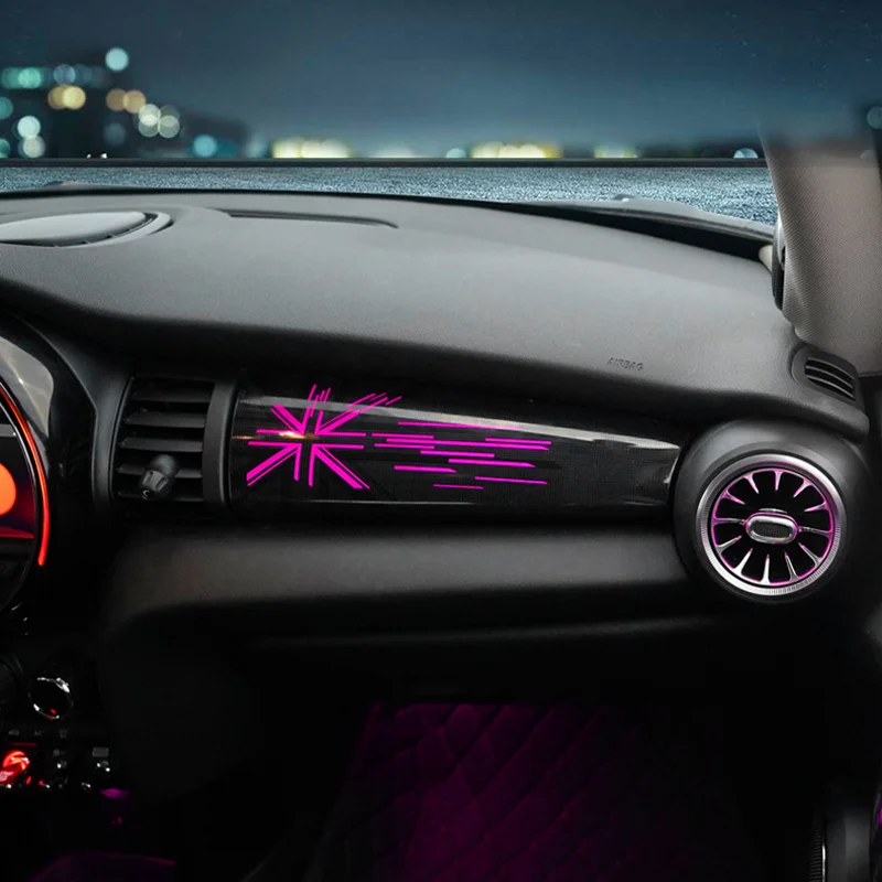 For MINI COOPER F55 F56 F57 LED Dashboard Decoration Trim Atmosphere Light Air Vent Ring Lamps