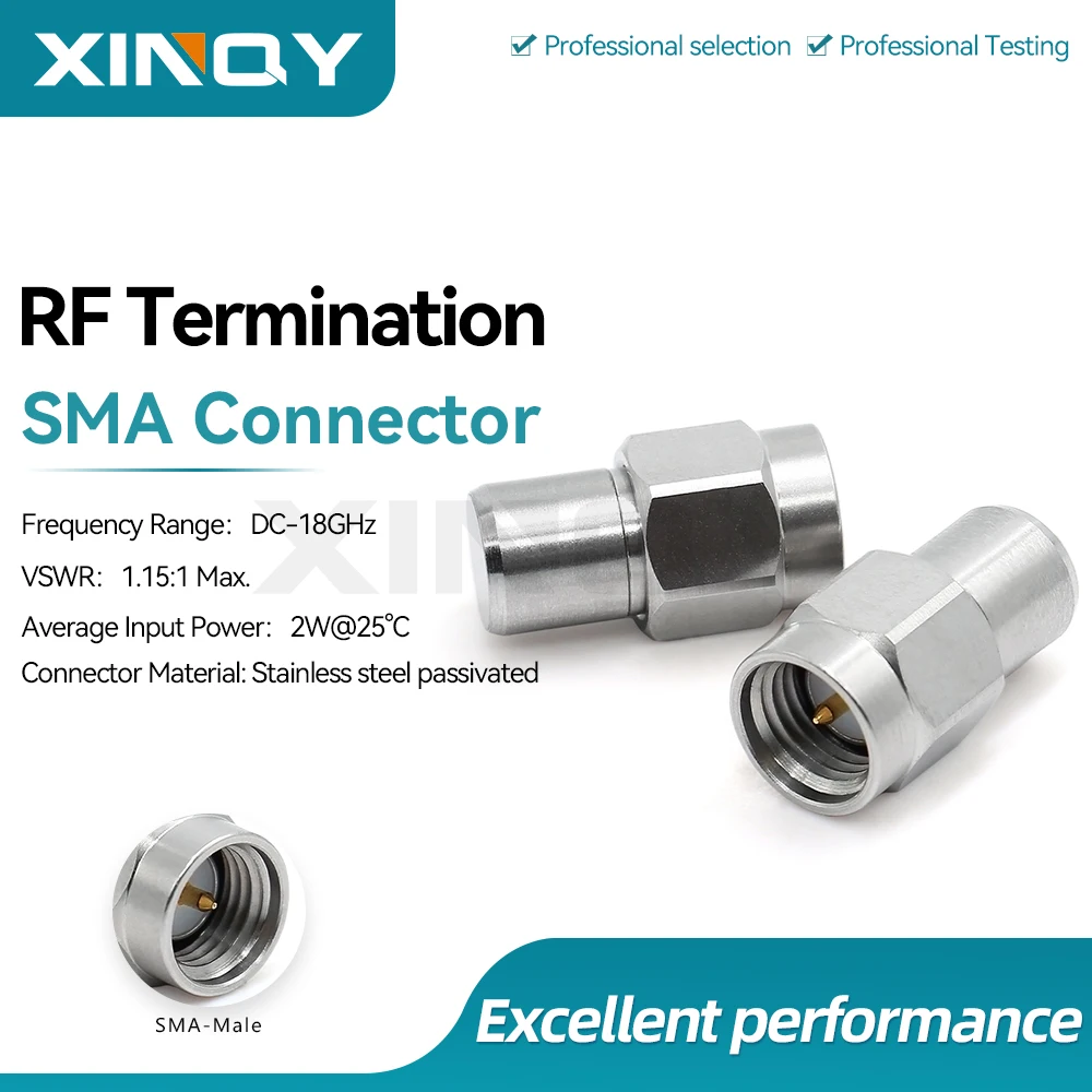 XINQY SMA Male Coaxial Dummy Load DC-18GHz 50 Ohm 2W for VNA Testing RF Termination