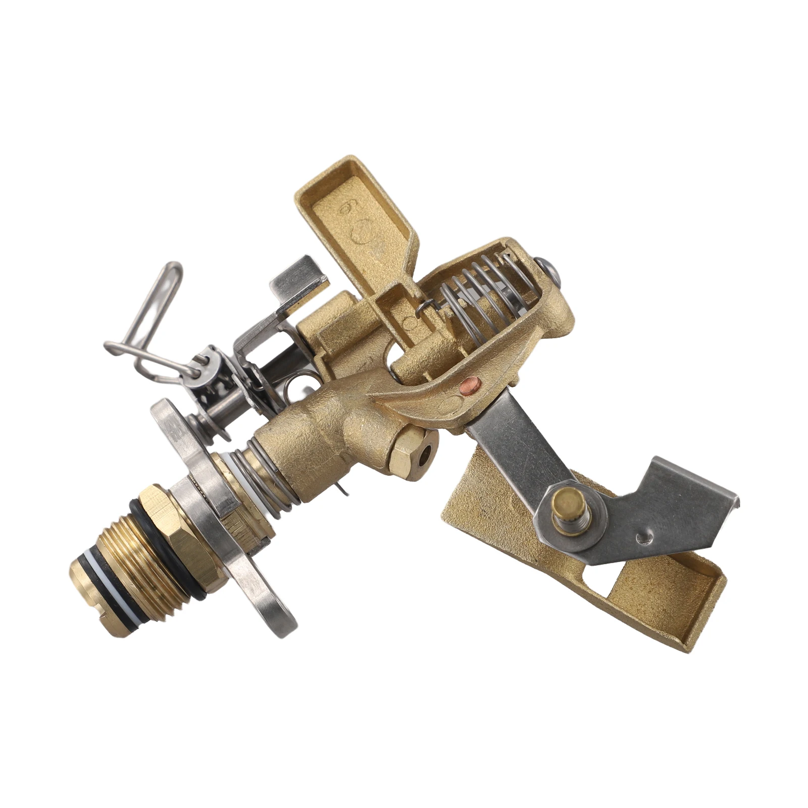 360 Degree Rotating Copper Sprinkler Head with Pulse Spray Capability for Balanced Moisture Delivery on Plants and Soil