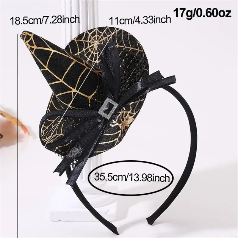 الكلاسيكية وأشار قبعة الساحرة هيرباند تأثيري حلية شعر لحدث الأدوار مهرجان المدرسة جمع رئيس الإكسسوار Y166