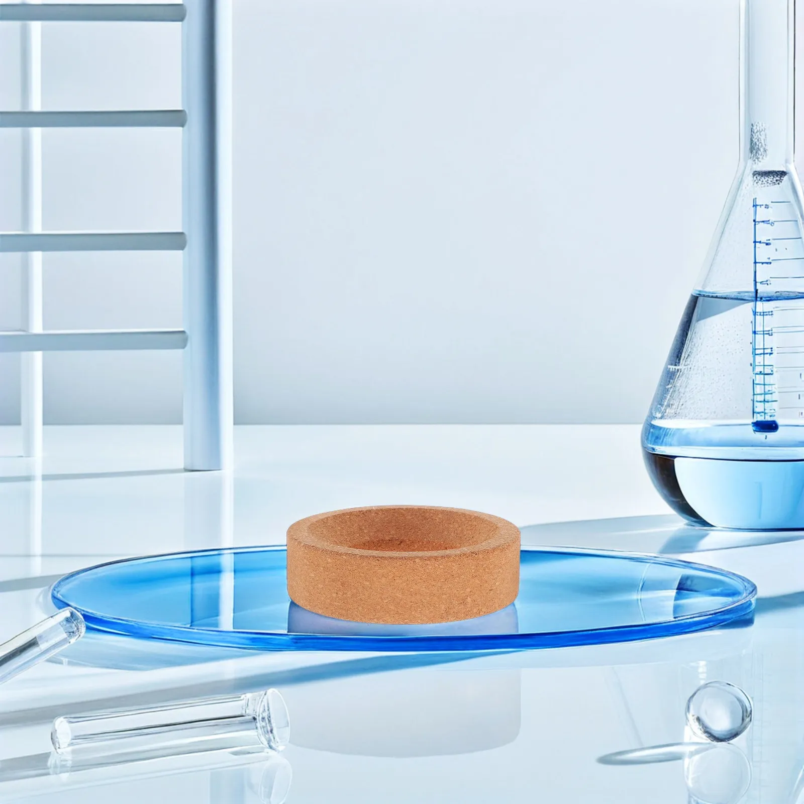Round Bottom Flask Cork Stand Cork Ring Holder for Lab Glassware Antivibration Antislip Support Mat Universal Lab Flask Support view 5