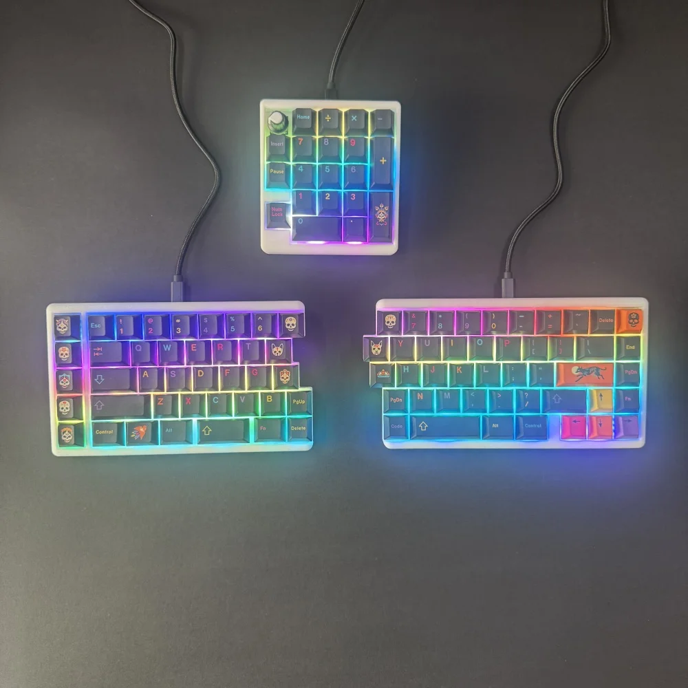 

Split 85 Keyboard P1SC Print Case Hot Swap Wired Single Mode RGB MX Mechanical Keyboard Kit Ergonomics QMK/VIAL Support Macro
