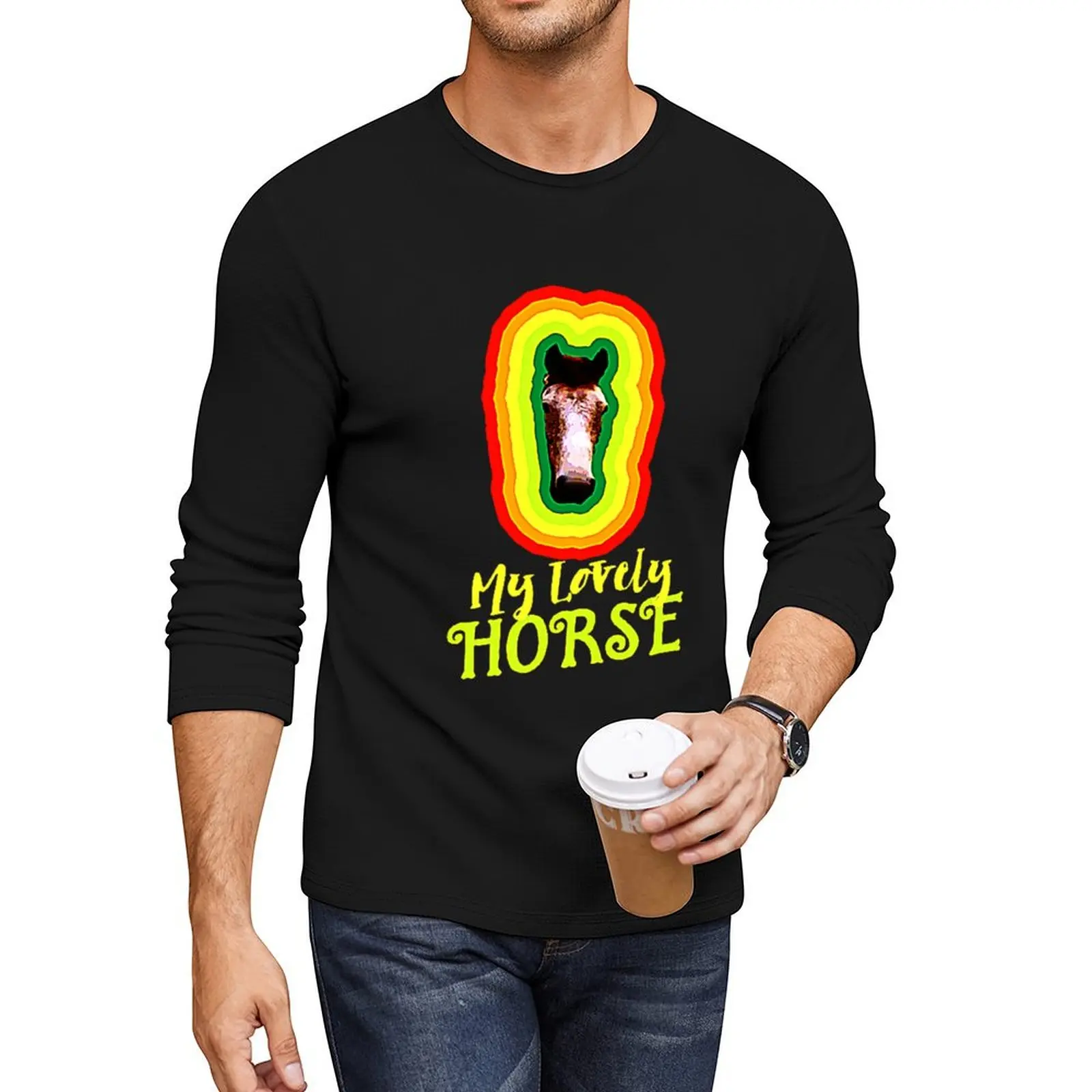 

My Lovely Horse Long T-Shirt graphic t shirt men clothing