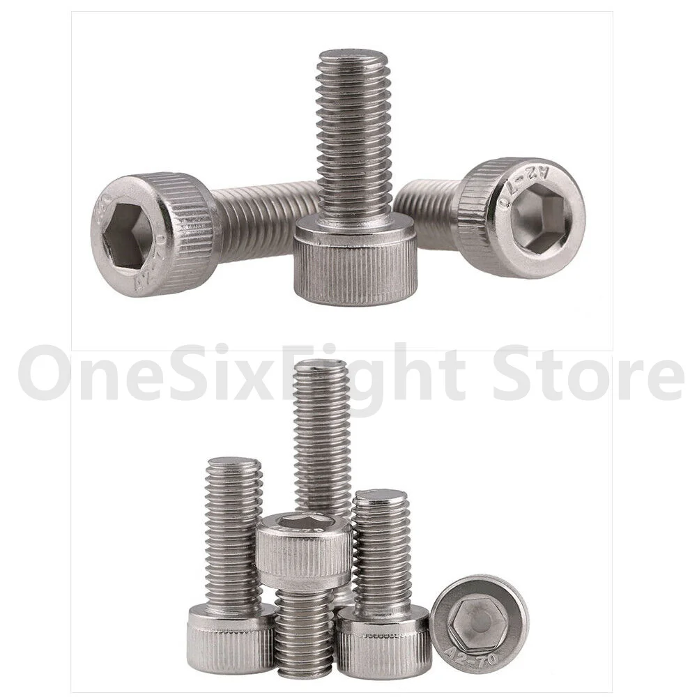 M1.4 M1.6 M2 Hex Allen Socket Cap Head Screws Bolts Length 3mm-150mm A2 Stainless