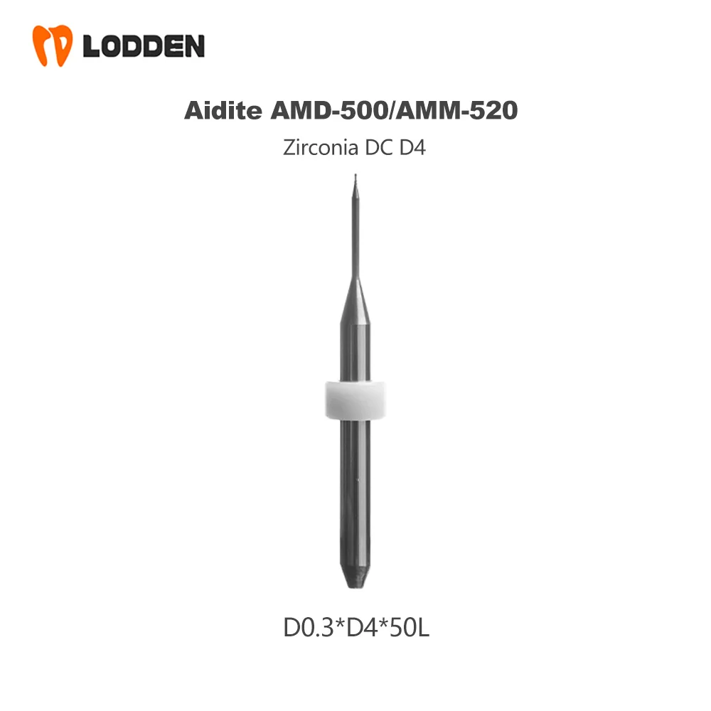 Aidite AMD-500/AMM-520 زركونيا طحن بور DLC/DC/DCG طلاء D4 عرقوب 50 مللي متر طول 0.3/0.6/1.0/2.0 مللي متر الحفر Aidite أداة تجليخ