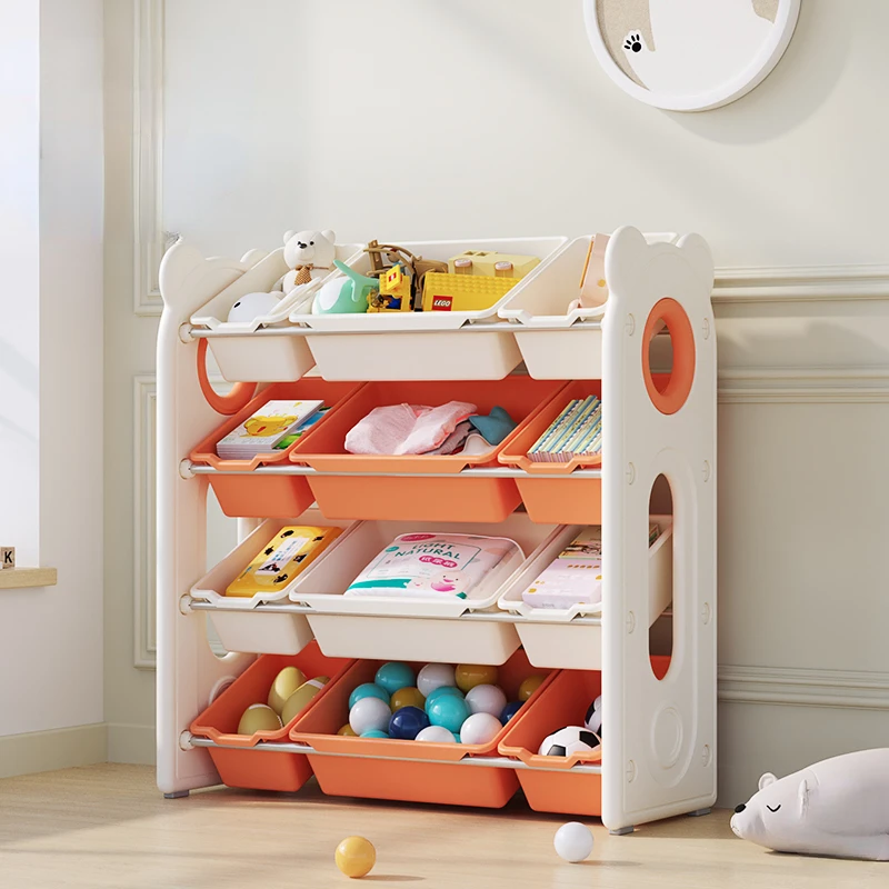 Children's toy rack, large capacity tool, storage rack, toy combination storage cabinet