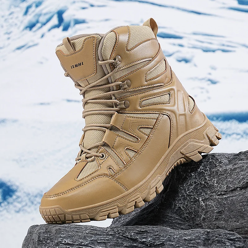 

Winter Hiking Boots Men‘s Waterproof Outdoor Sneakers Snow Boots Tactical Hunting Boots Non-slip Trekking Shoes Walking Shoes
