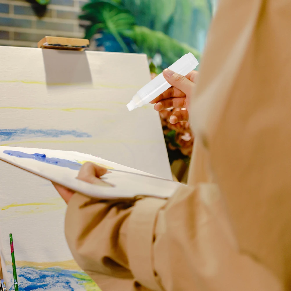 2 Pcs Marker Accessories Chalk Markers Fillable Paint Pens Short Hair Flat Head Graffiti for Paper Plastic